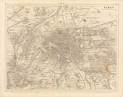 Постер Париж и окрестности, фортификации 1